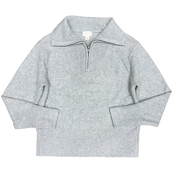 NWOT Women's CASLON 1/4 Zip Pullover Sweater Gray | Size XS - Picture 1 of 8